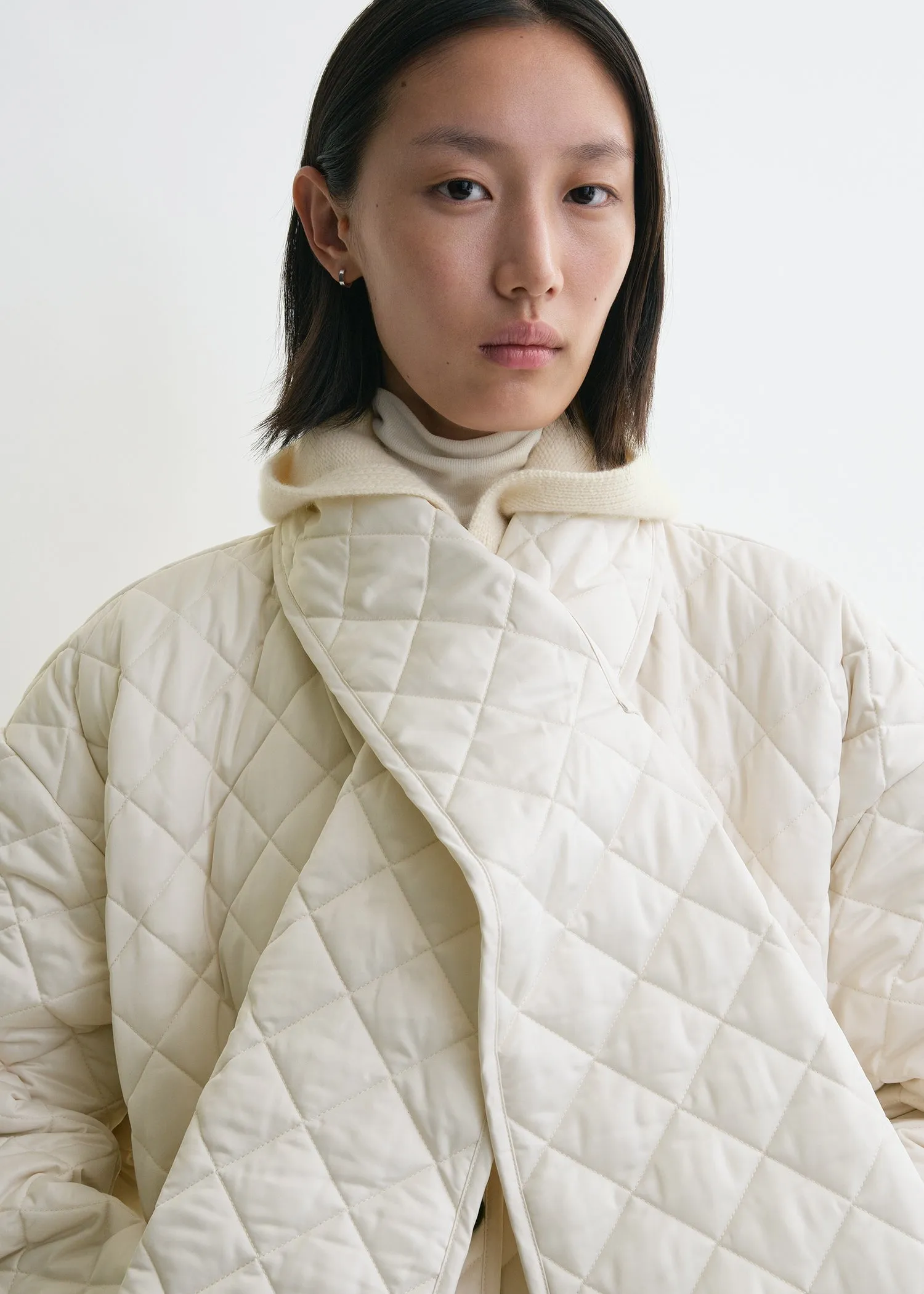 Quilted scarf jacket winter white sold by Toteme product image thumbnail 3