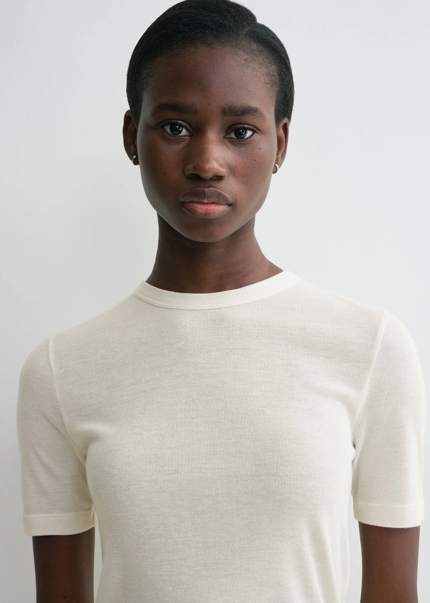 Classic rib tee winter white sold by Toteme product image thumbnail 5