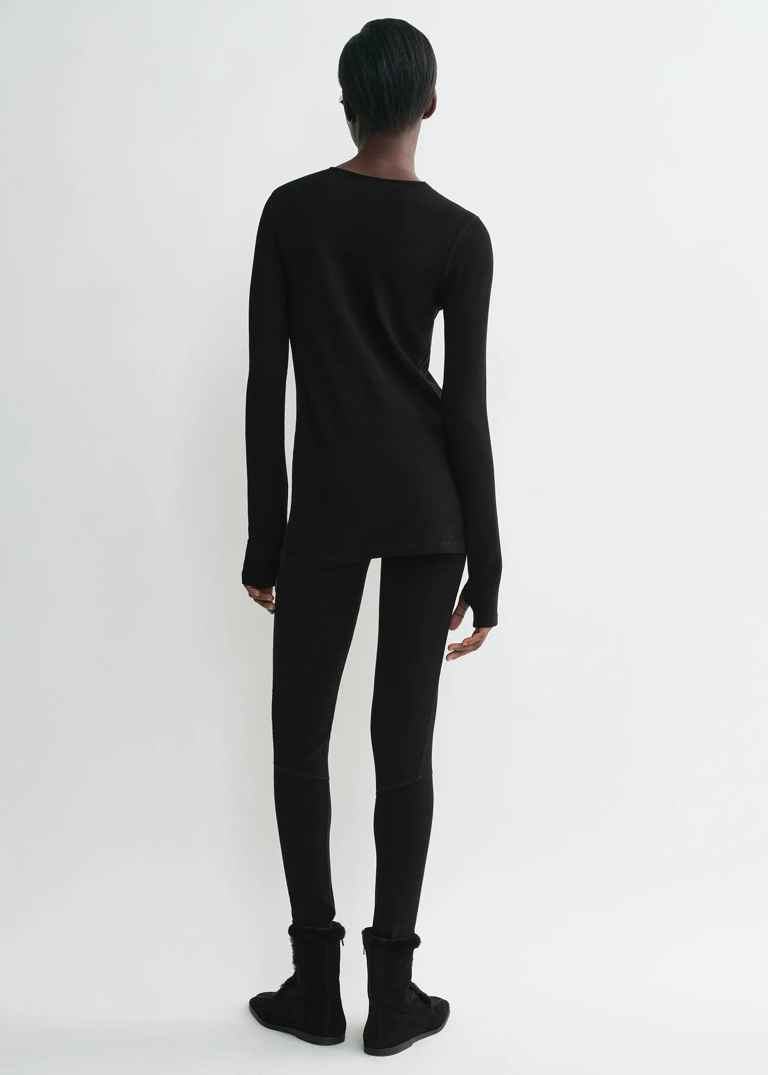 Monogram knit top black sold by Toteme product image thumbnail 3