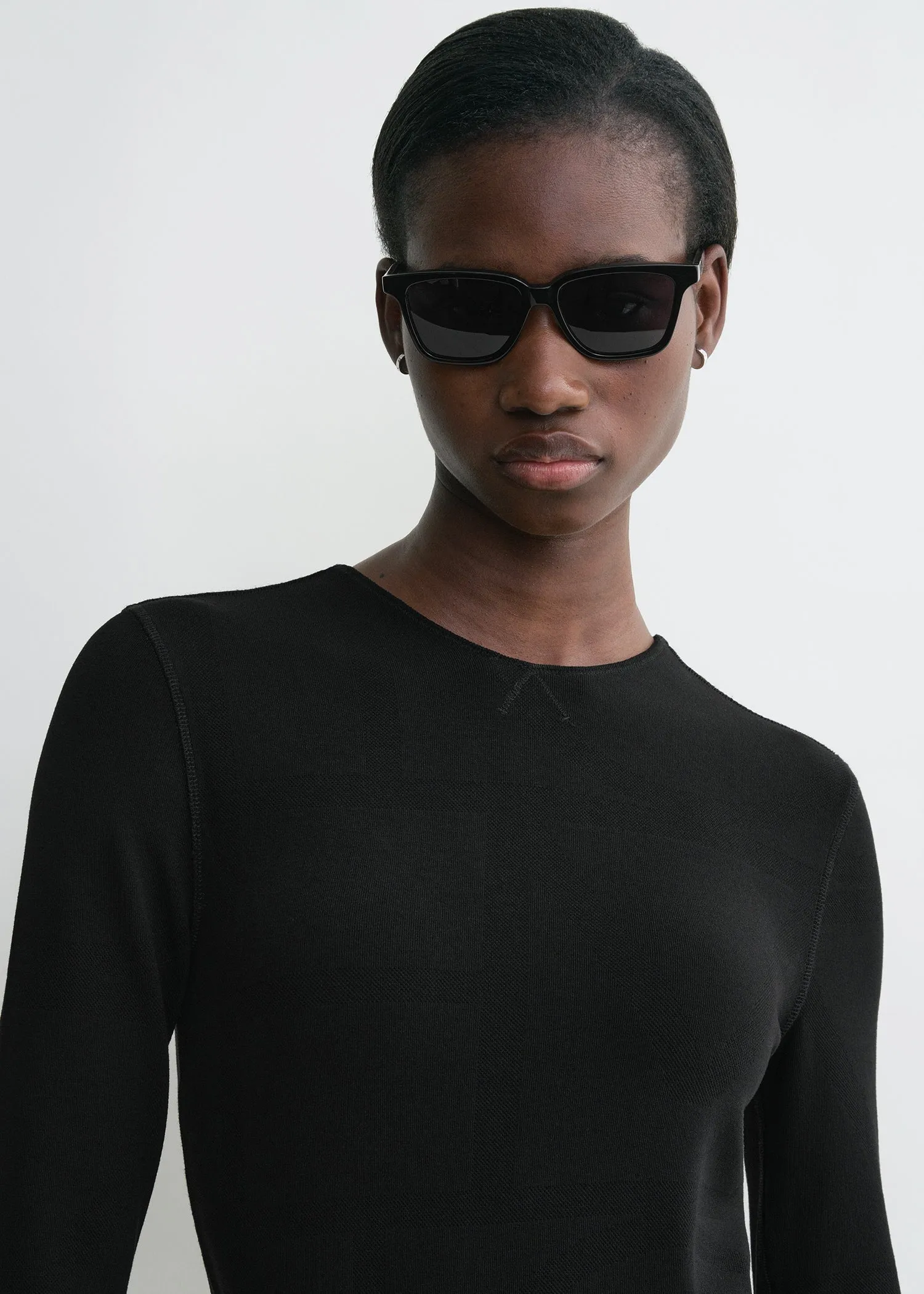 Monogram knit top black sold by Toteme product image thumbnail 4