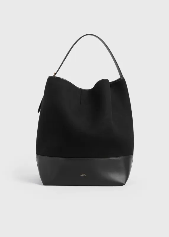 Belted doublé tote black sold by Toteme