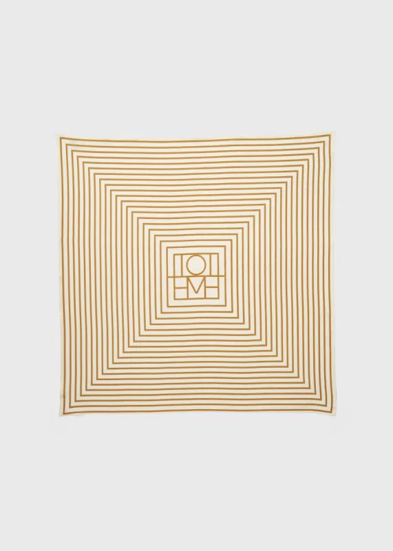 Signature monogram silk scarf bone sold by Toteme