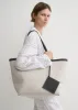 Canvas travel tote ecru/black sold by Toteme
