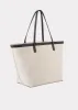Canvas travel tote ecru/black sold by Toteme