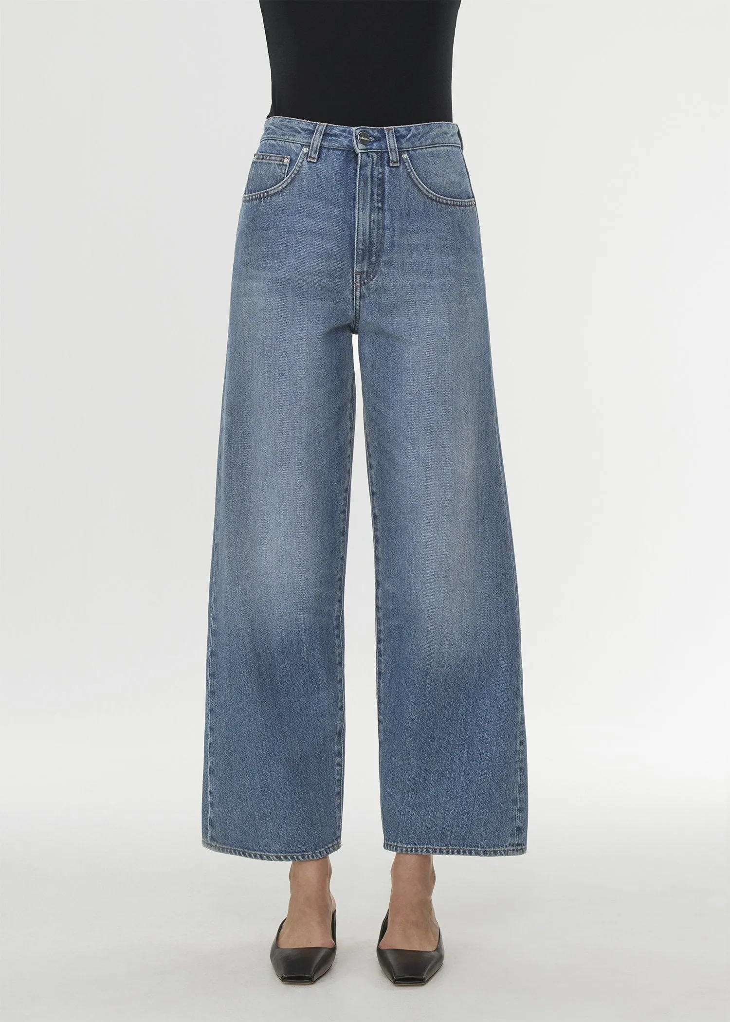 Flare fit denim washed blue sold by Toteme product image thumbnail 2