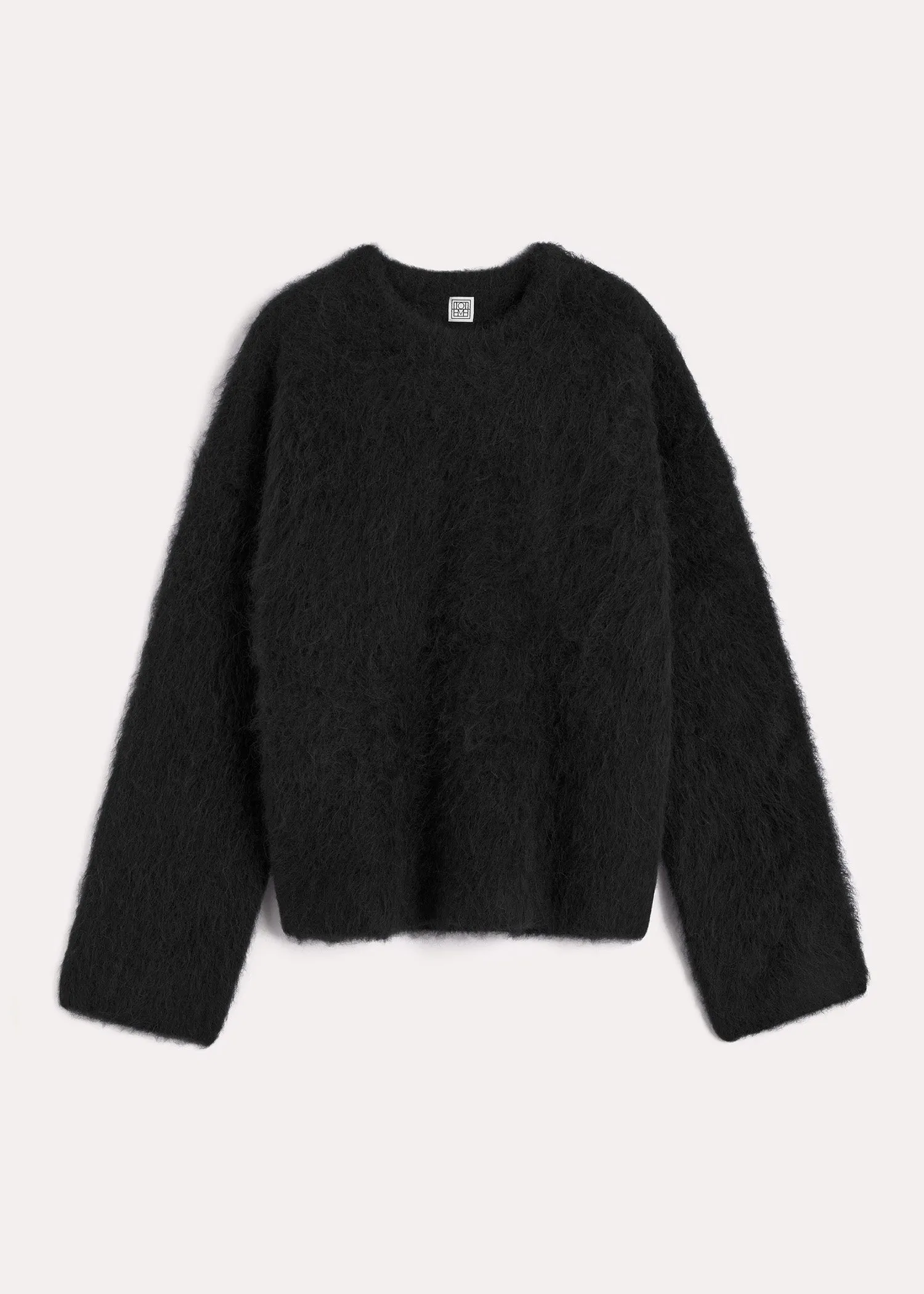 Boxy alpaca knit black sold by Toteme product image thumbnail 5