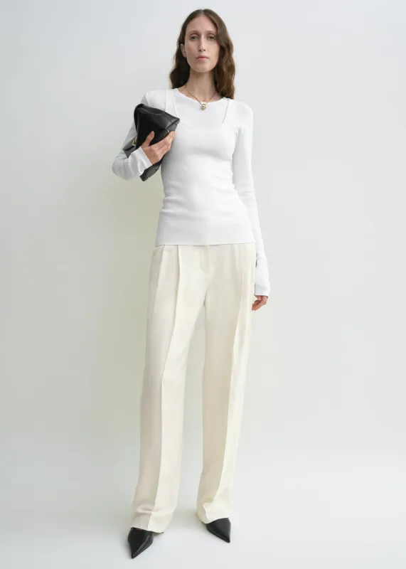 Compact knit tank white sold by Toteme