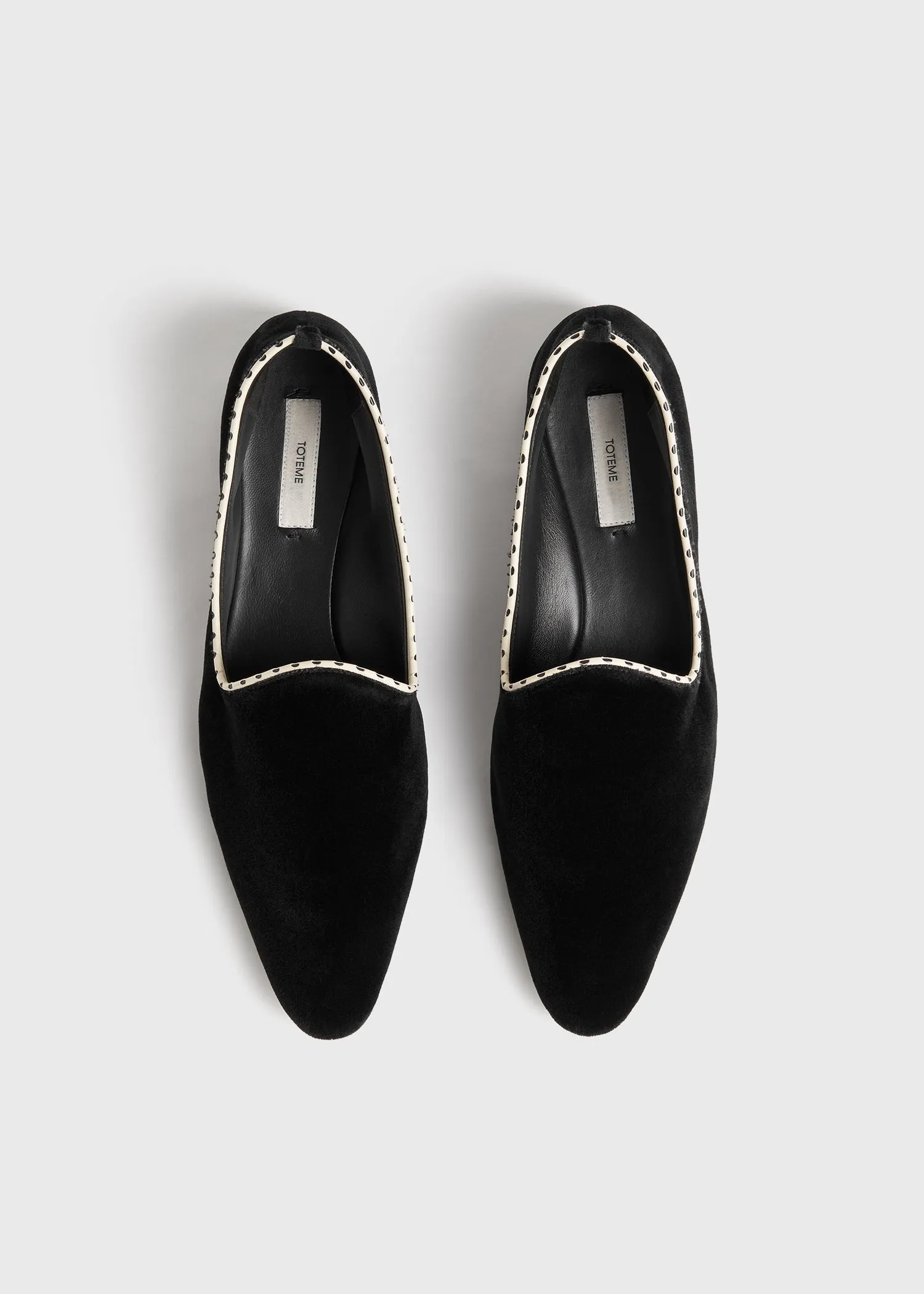 Velvet venetian slippers black sold by Toteme product image thumbnail 3