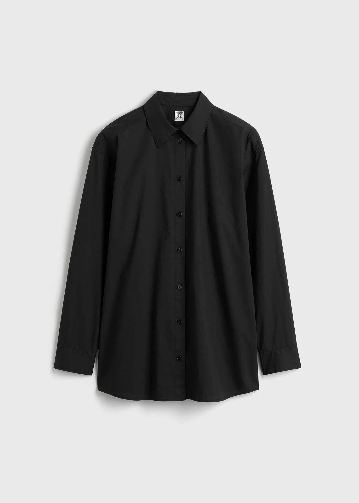 Classic tumbled shirt washed black sold by Toteme product image thumbnail 5