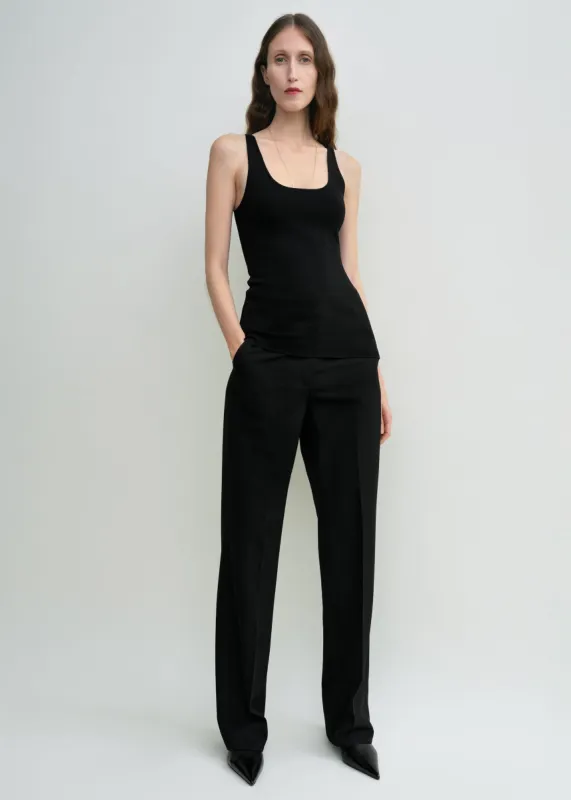 Compact knit tank black sold by Toteme