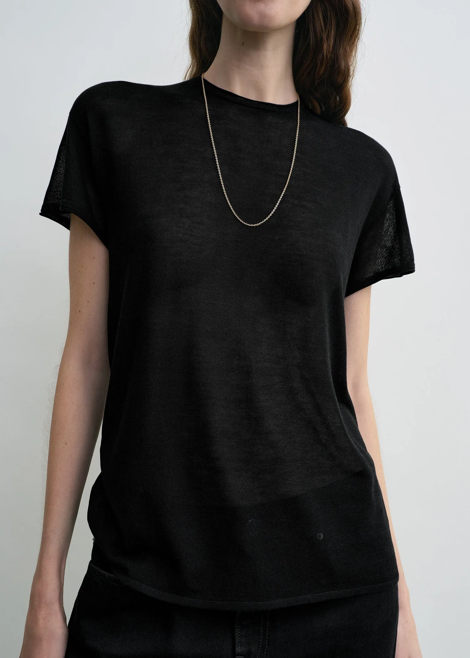 Silk tee black sold by Toteme product image thumbnail 4