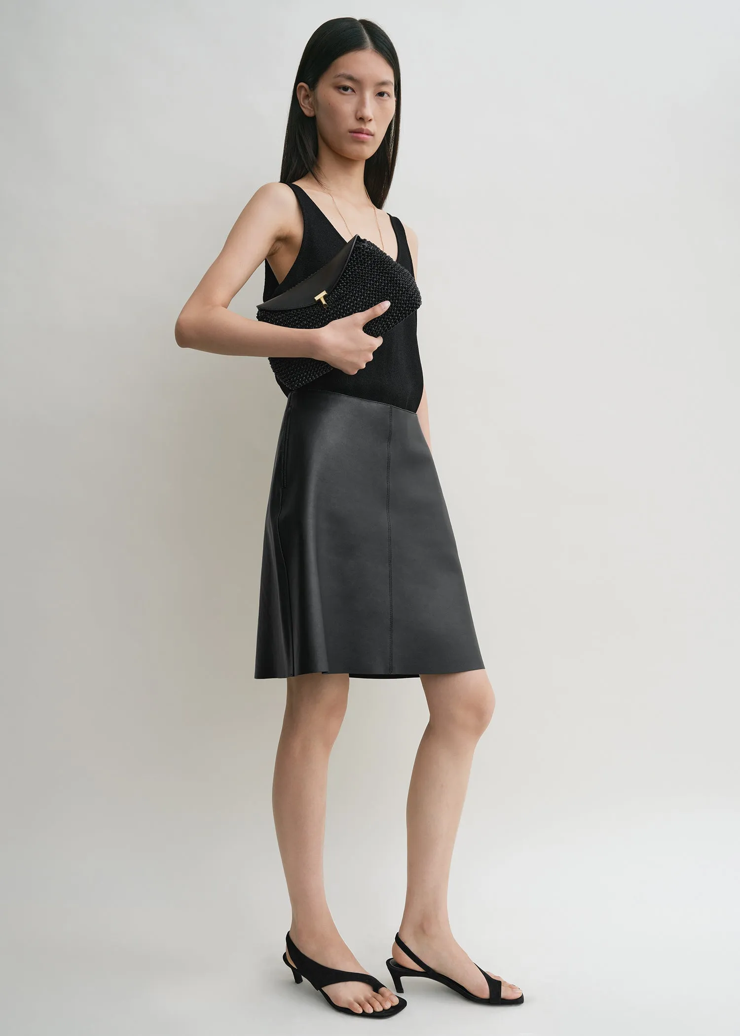 Leather skirt black sold by Toteme product image thumbnail 2