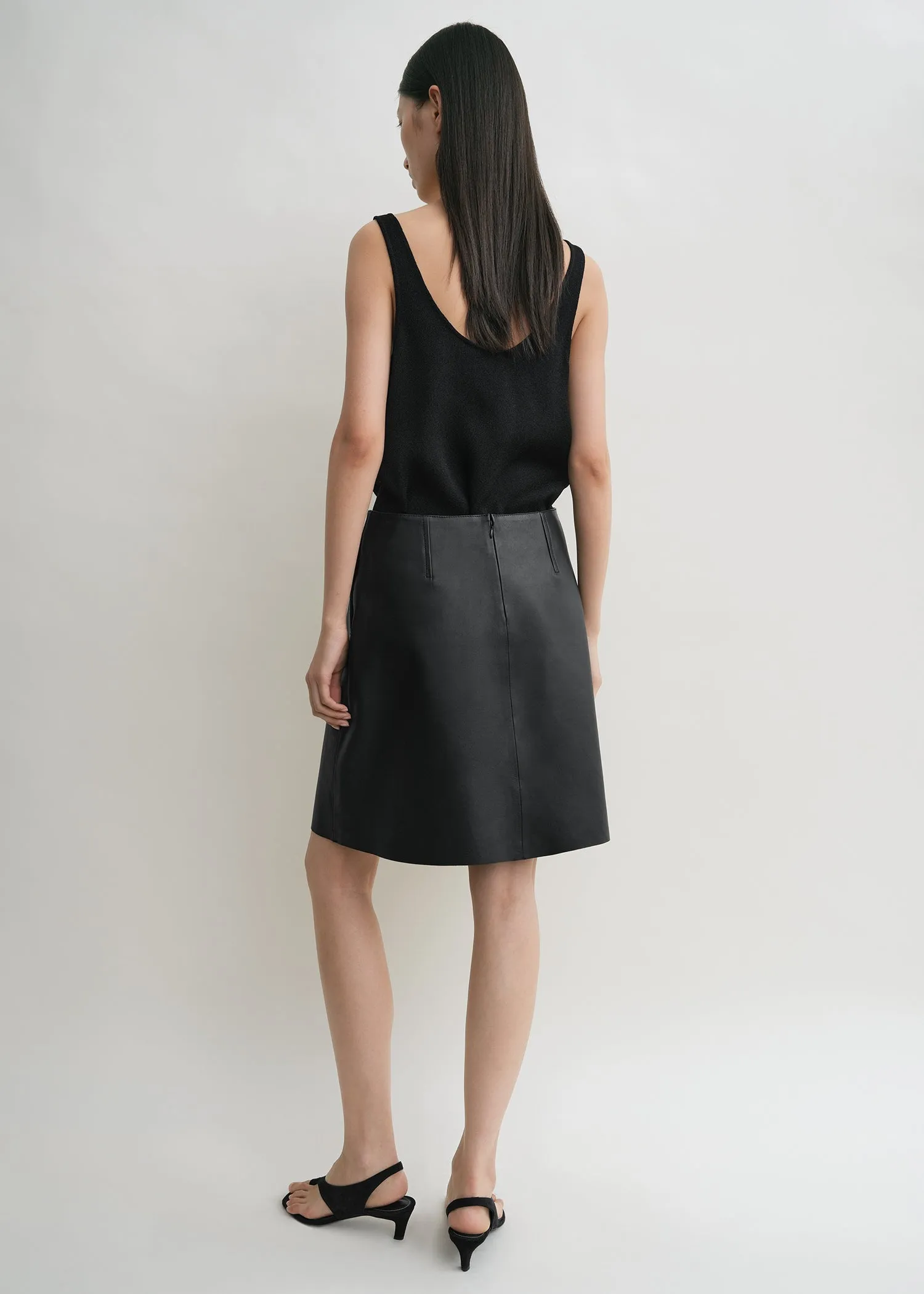 Leather skirt black sold by Toteme product image thumbnail 3