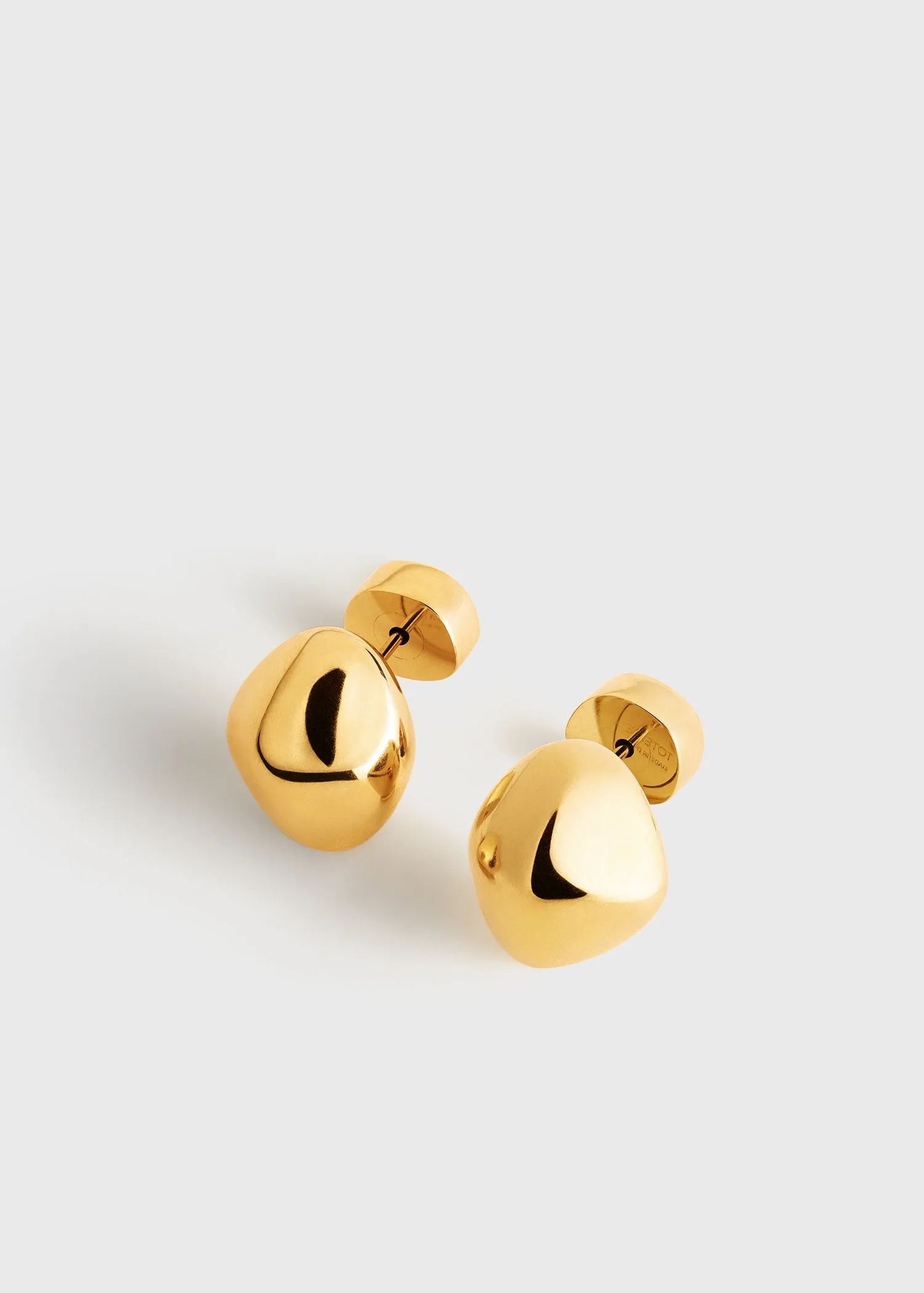 Pebble studs gold sold by Toteme product image thumbnail 5