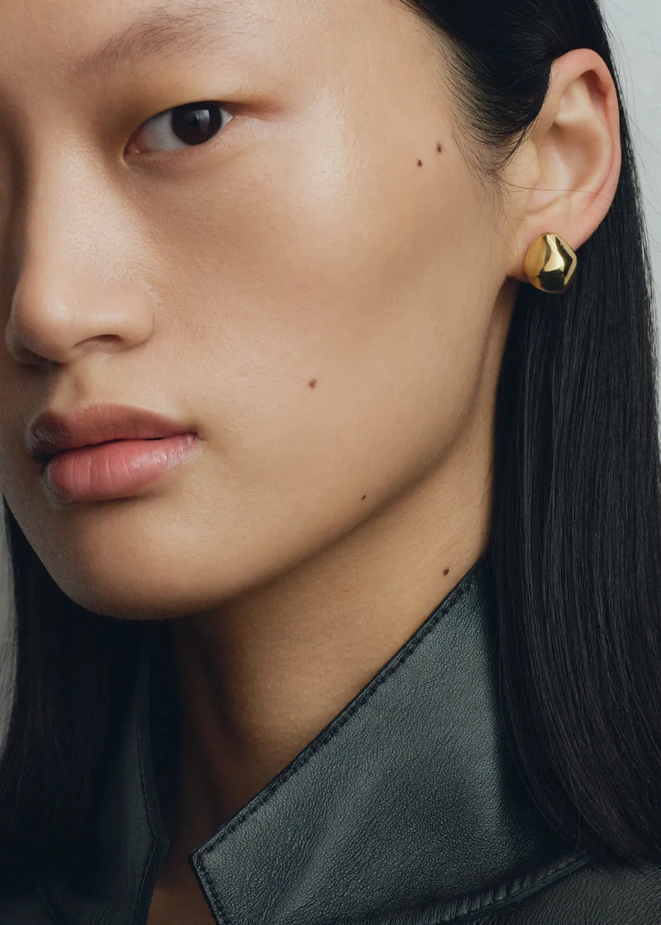Pebble studs gold sold by Toteme product image thumbnail 2