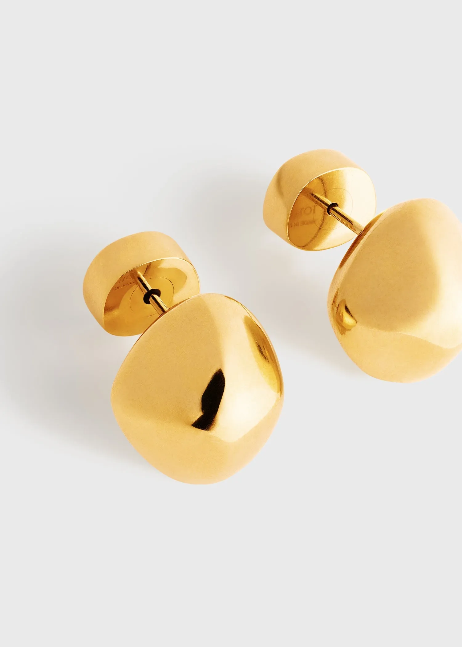 Pebble studs gold sold by Toteme product image thumbnail 4