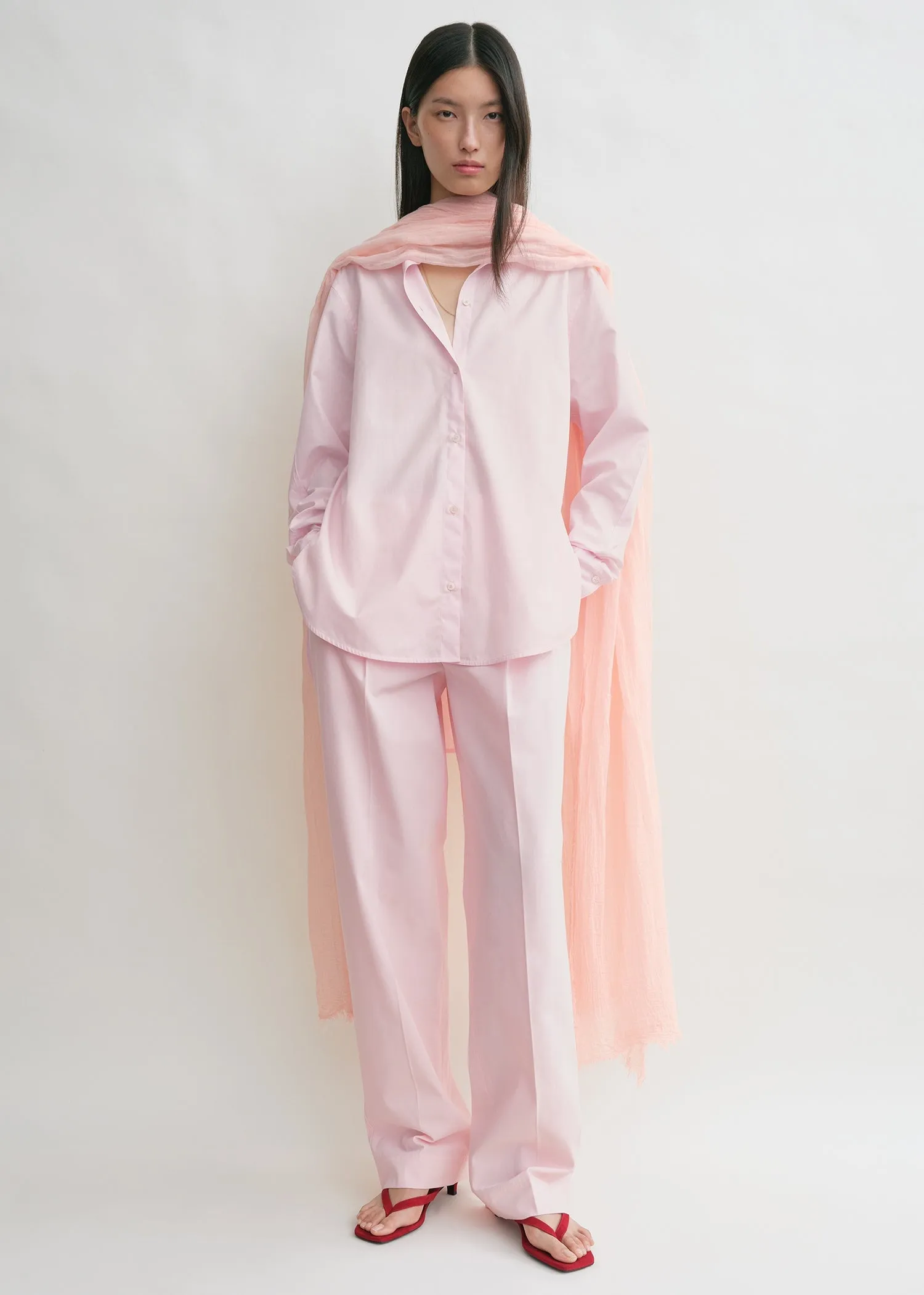 Kimono-sleeve poplin shirt blossom sold by Toteme