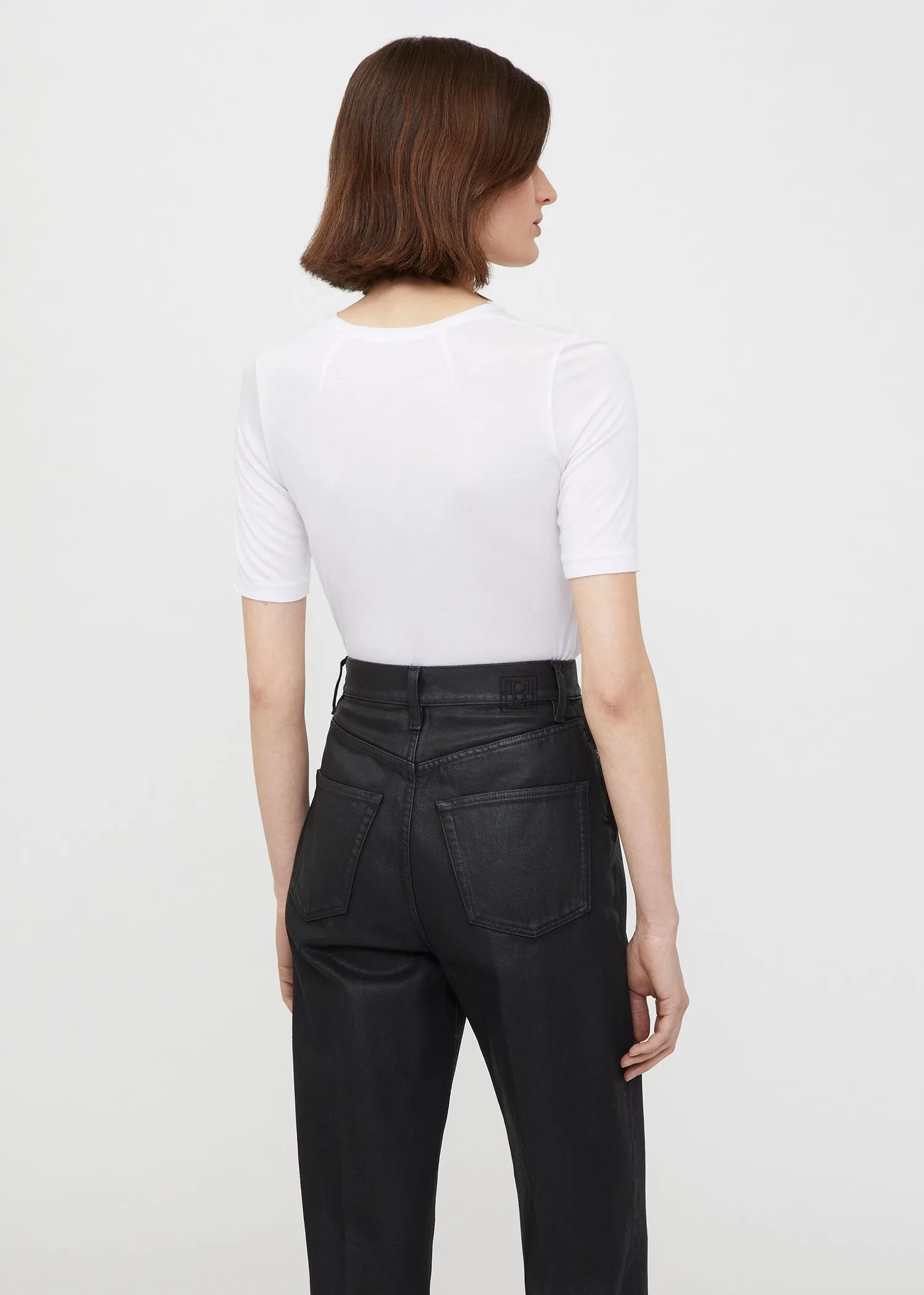 Thin cashmere modal tee off-white sold by Toteme product image thumbnail 3