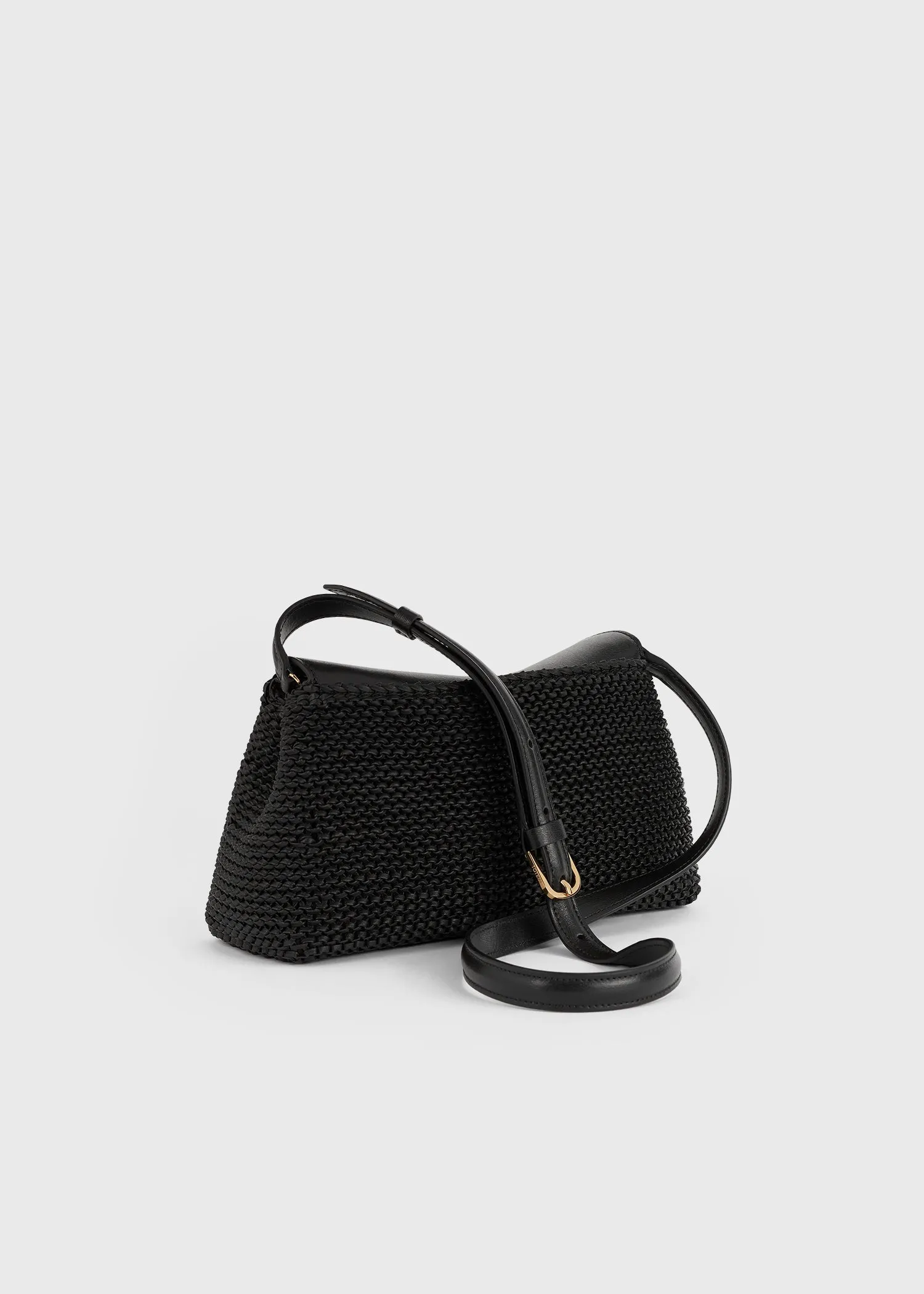 T-Lock woven-leather clutch black sold by Toteme product image thumbnail 5
