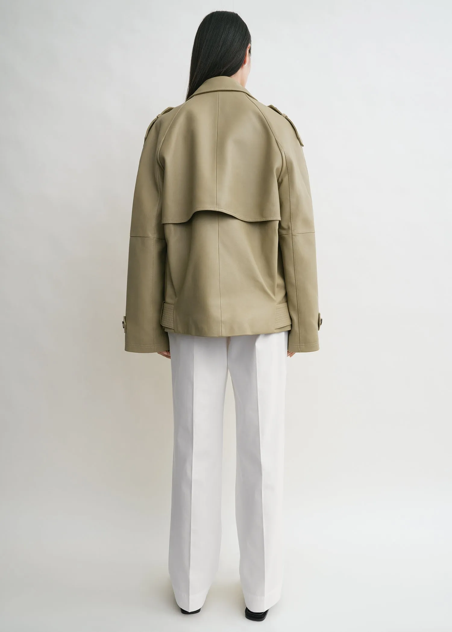 Short leather trench desert sold by Toteme product image thumbnail 3