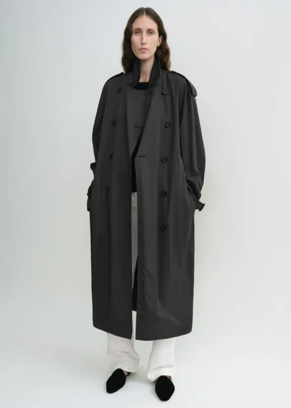 Crisp summer trench washed black sold by Toteme