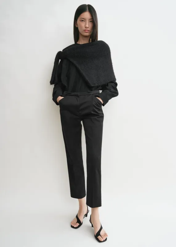 Cropped straight trousers black made by Toteme
