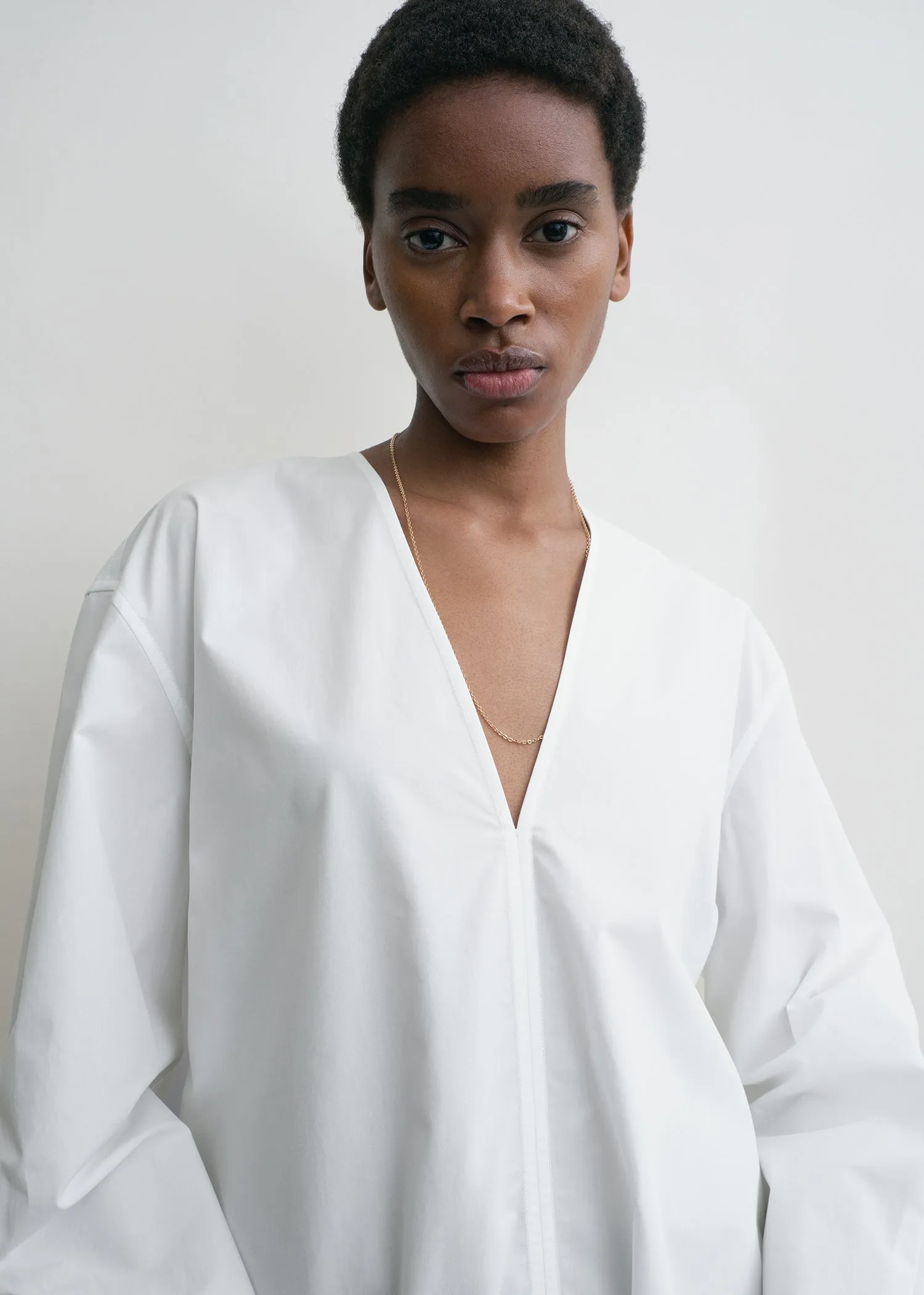 V-neck shirt white sold by Toteme product image thumbnail 4