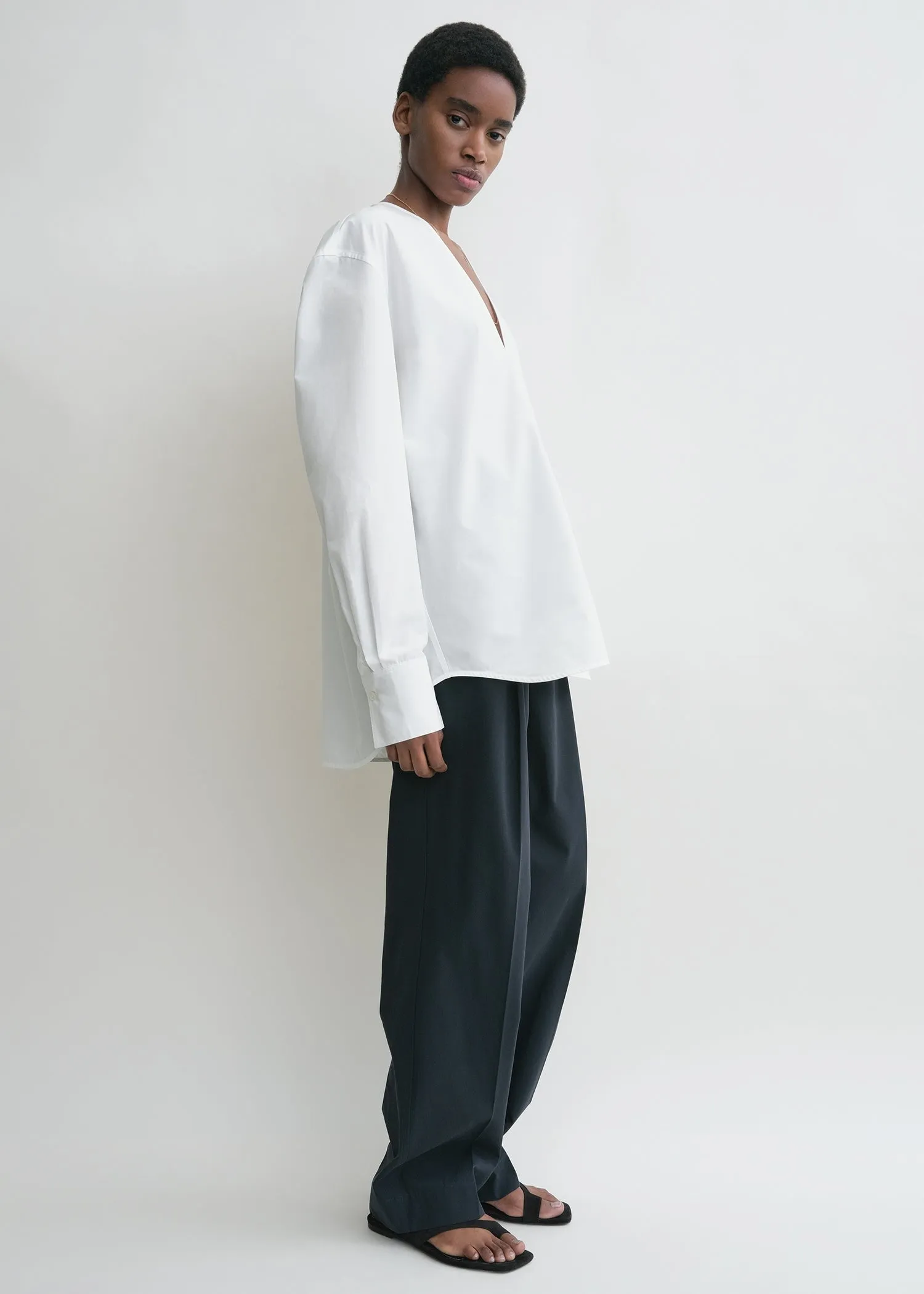 V-neck shirt white sold by Toteme product image thumbnail 2