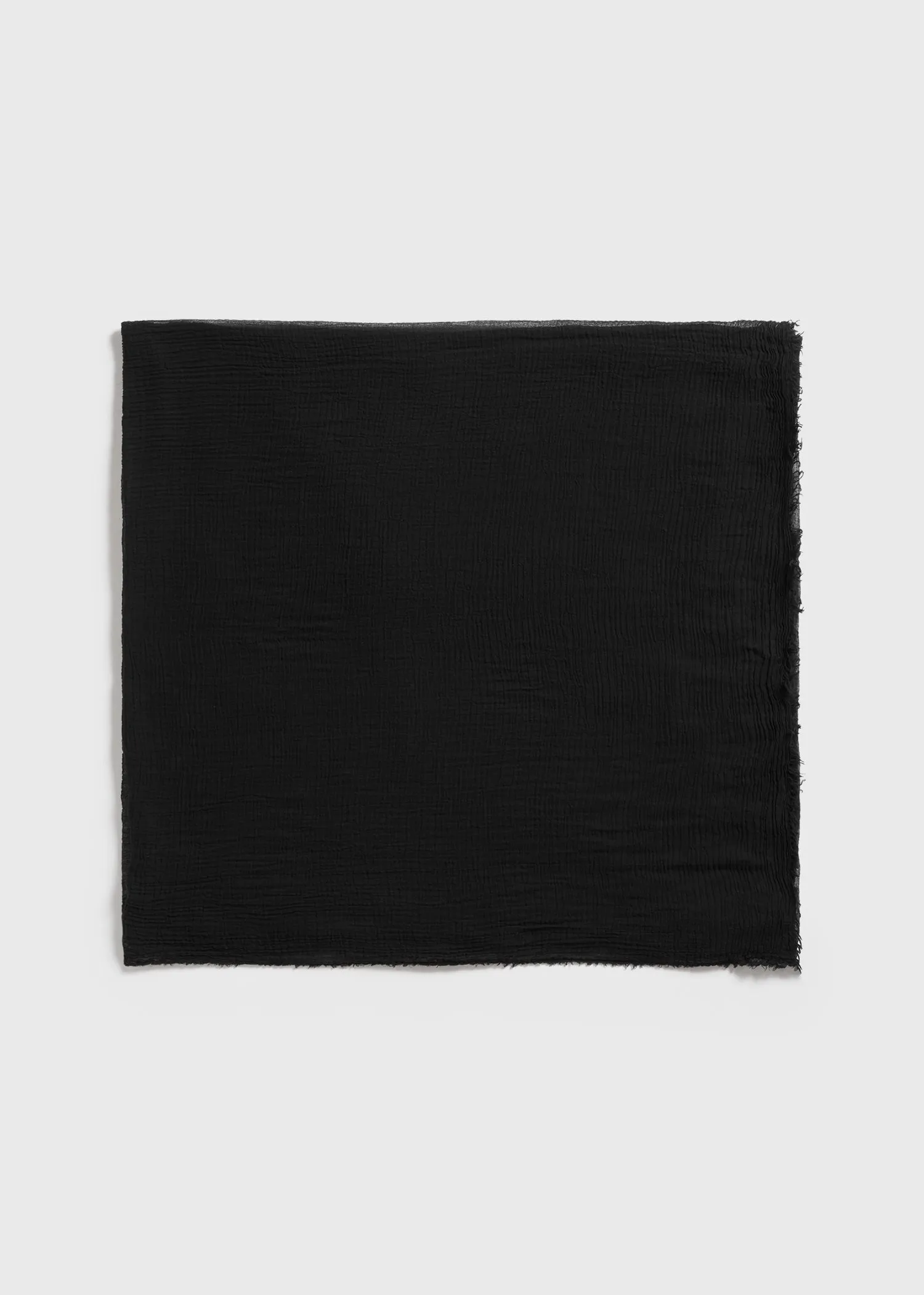Crinkled scarf black sold by Toteme product image thumbnail 5