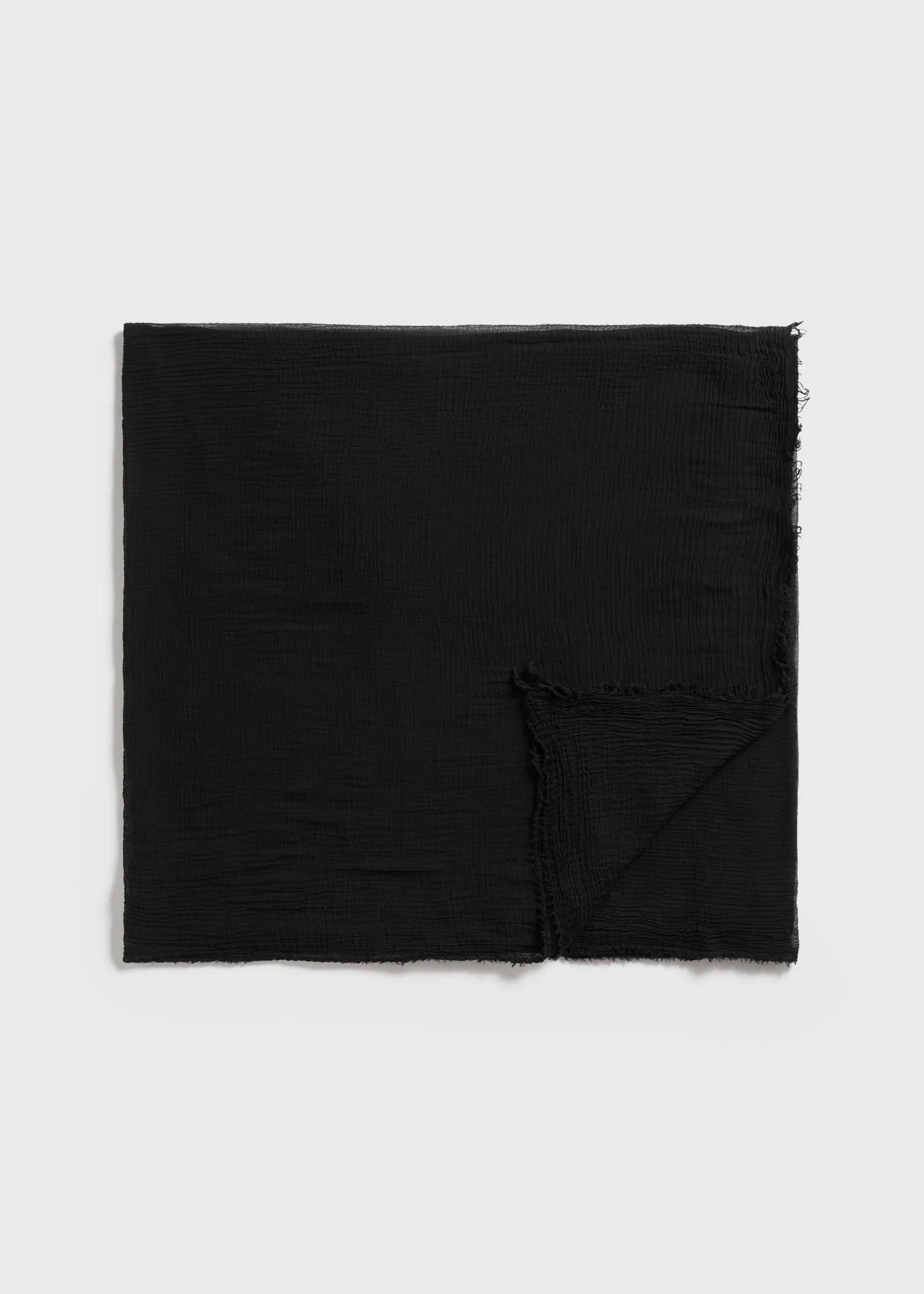 Crinkled scarf black sold by Toteme
