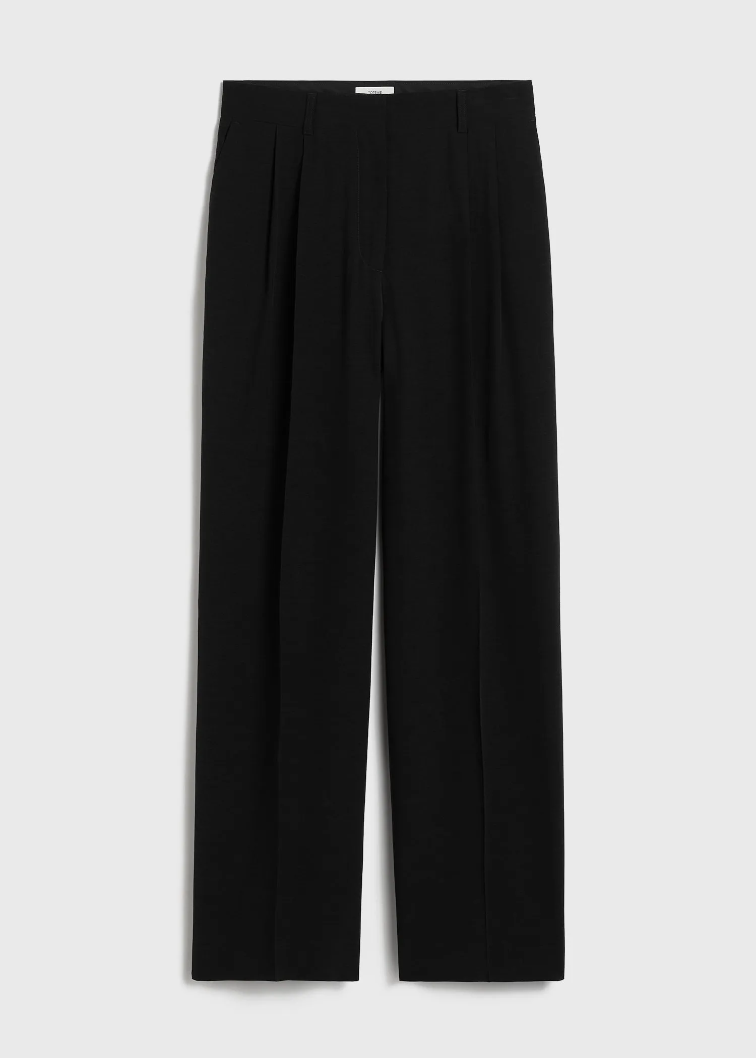 Double-pleat summer trousers black sold by Toteme product image thumbnail 5