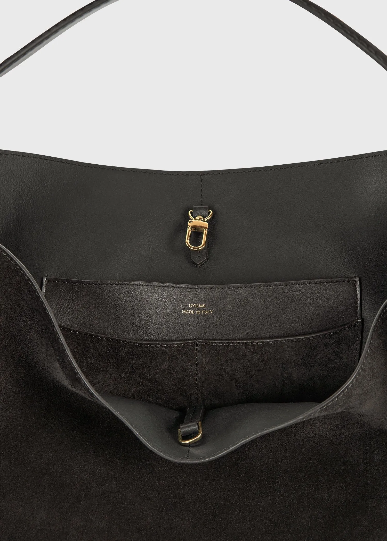 Belted suede tote pepper sold by Toteme product image thumbnail 5