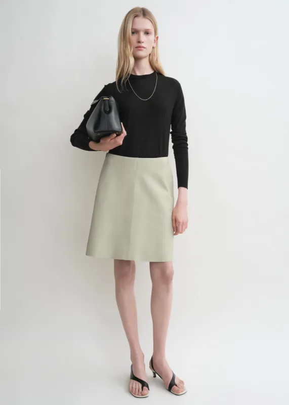 Leather skirt peanut sold by Toteme