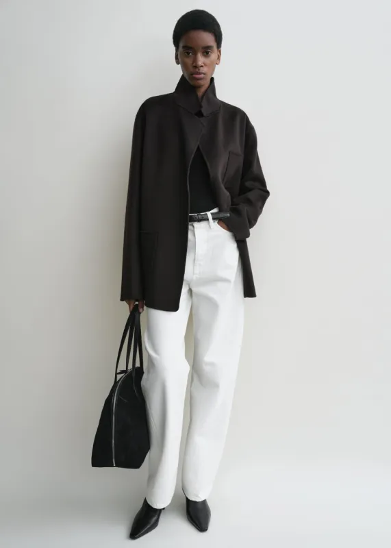 Patch pocket doublé jacket espresso sold by Toteme