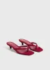 Suede heeled flip flops scarlet sold by Toteme