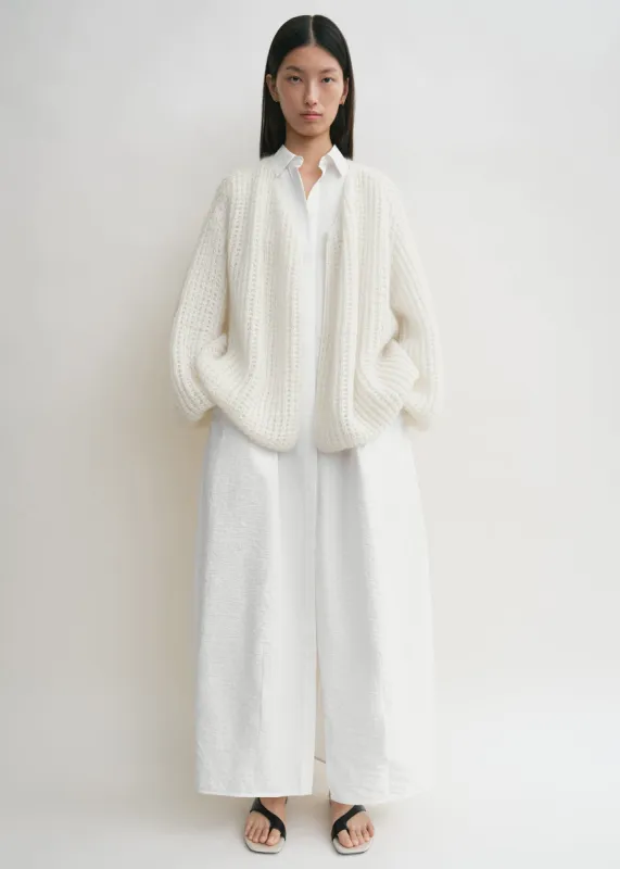 Boxy alpaca cardi ivory | Parallel