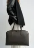 Grained-leather day tote dark chocolate sold by Toteme