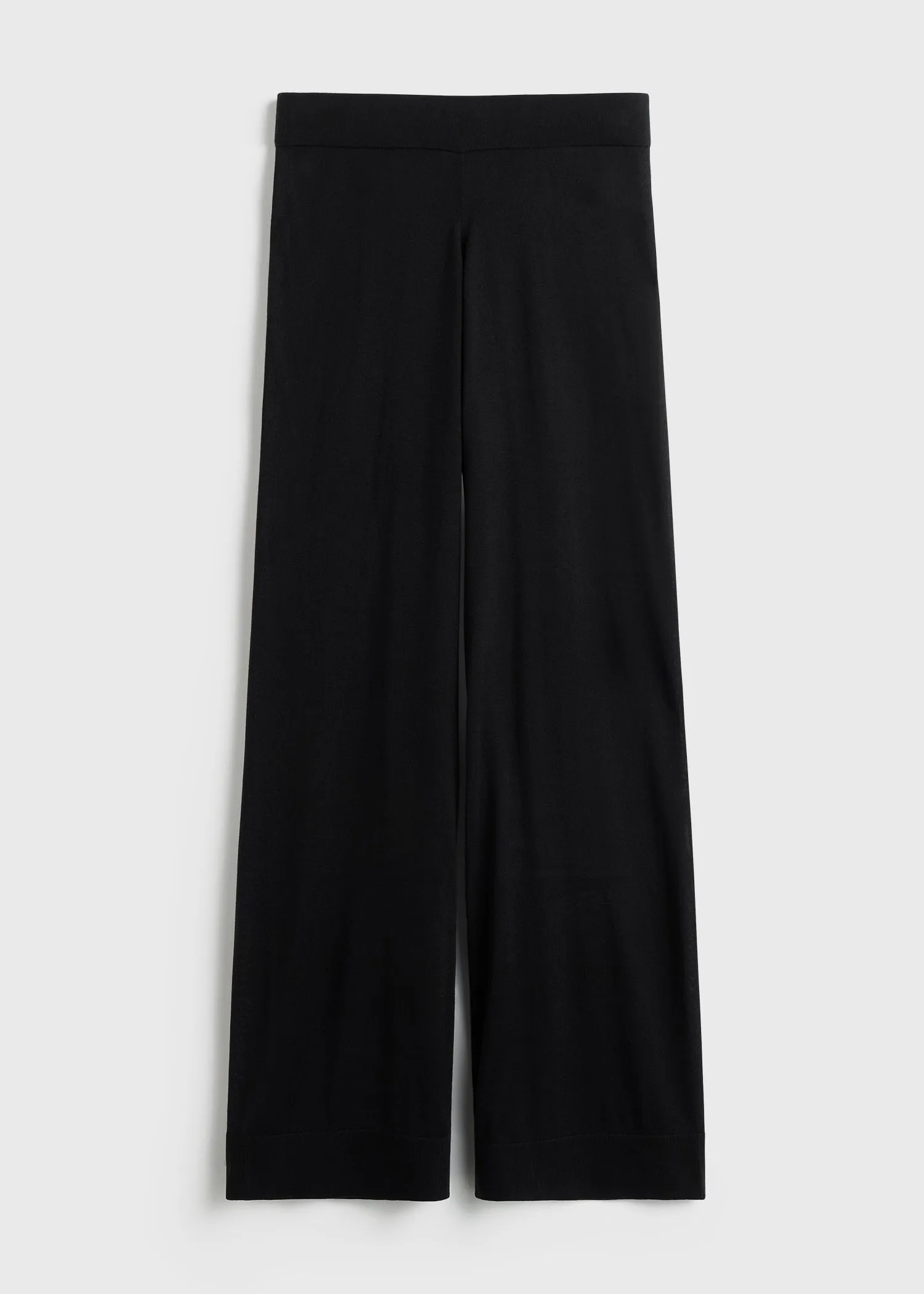 Wide knit trousers black sold by Toteme product image thumbnail 5