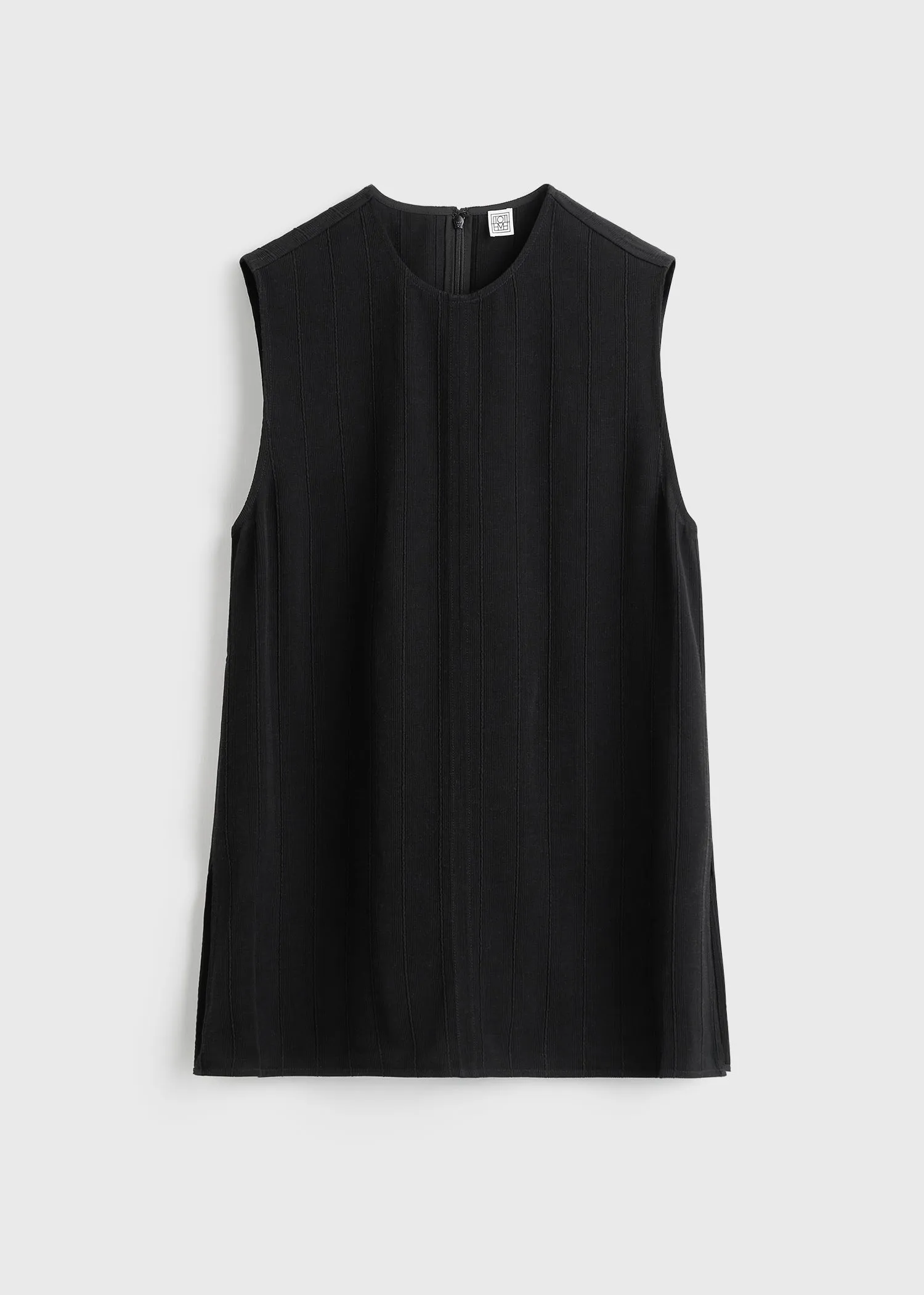 Woven stripe top black sold by Toteme product image thumbnail 5