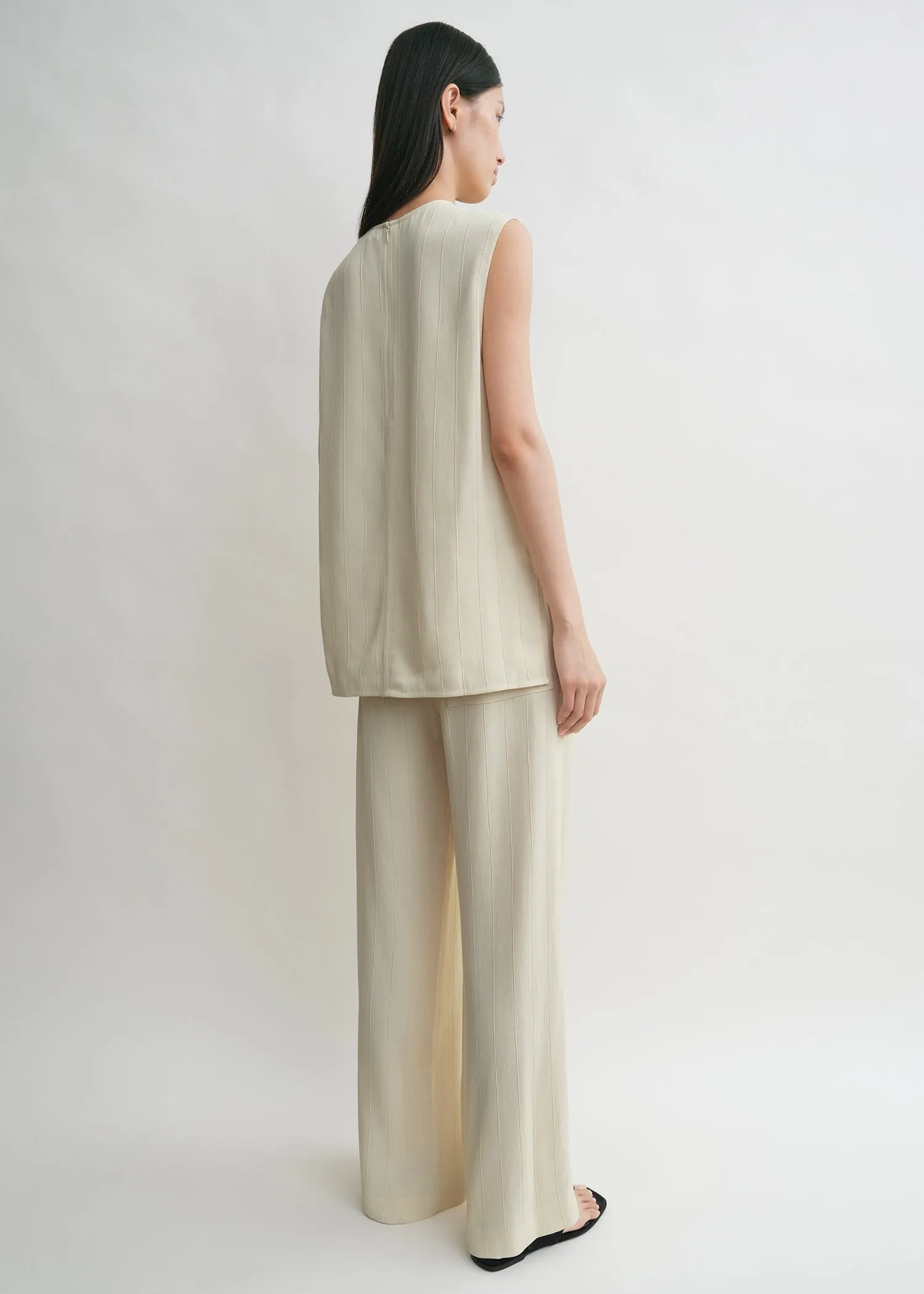 Woven stripe top ecru sold by Toteme product image thumbnail 3