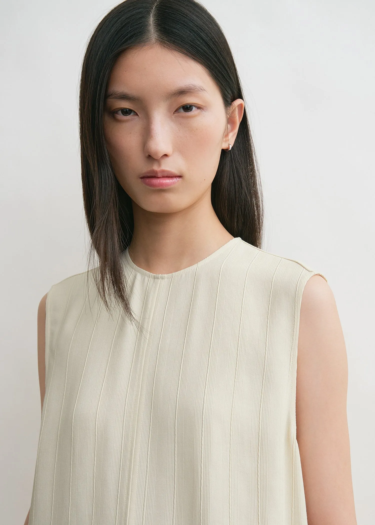 Woven stripe top ecru sold by Toteme product image thumbnail 4