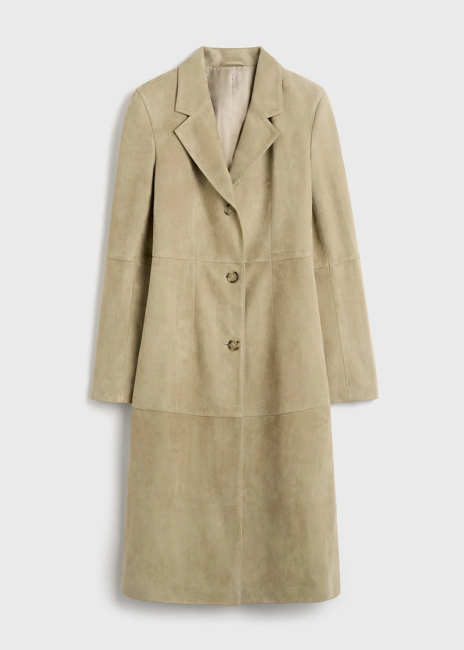Cinched suede coat desert sold by Toteme product image thumbnail 5