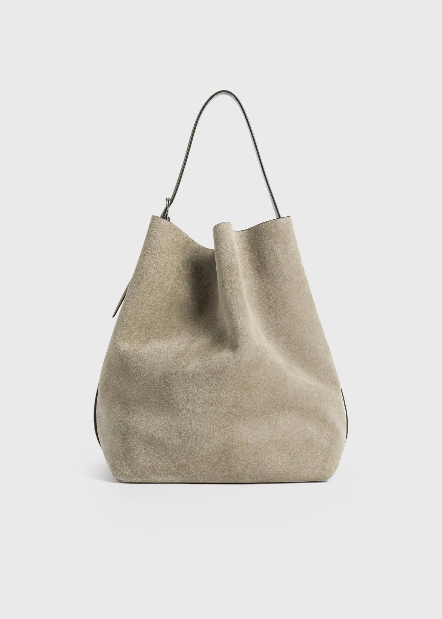 Belted suede tote desert sold by Toteme