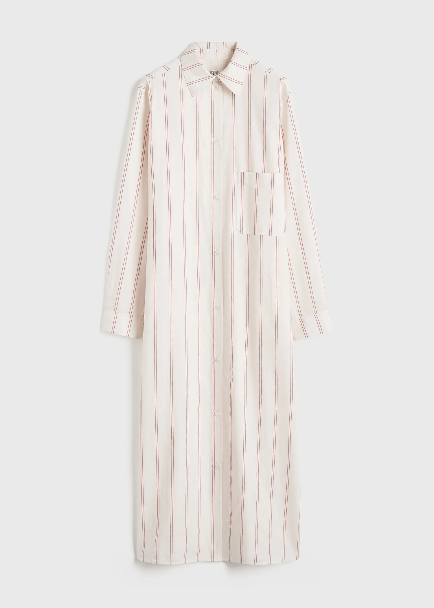 Striped tunic dress ecru/blossom sold by Toteme product image thumbnail 5