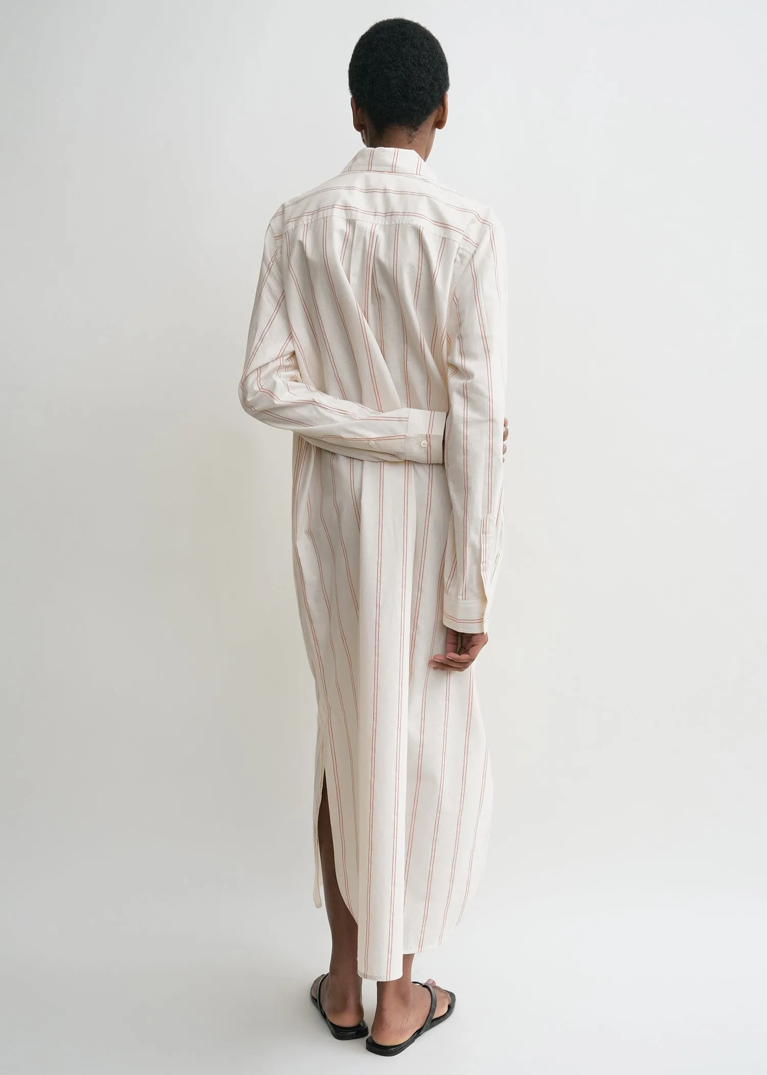 Striped tunic dress ecru/blossom sold by Toteme product image thumbnail 3