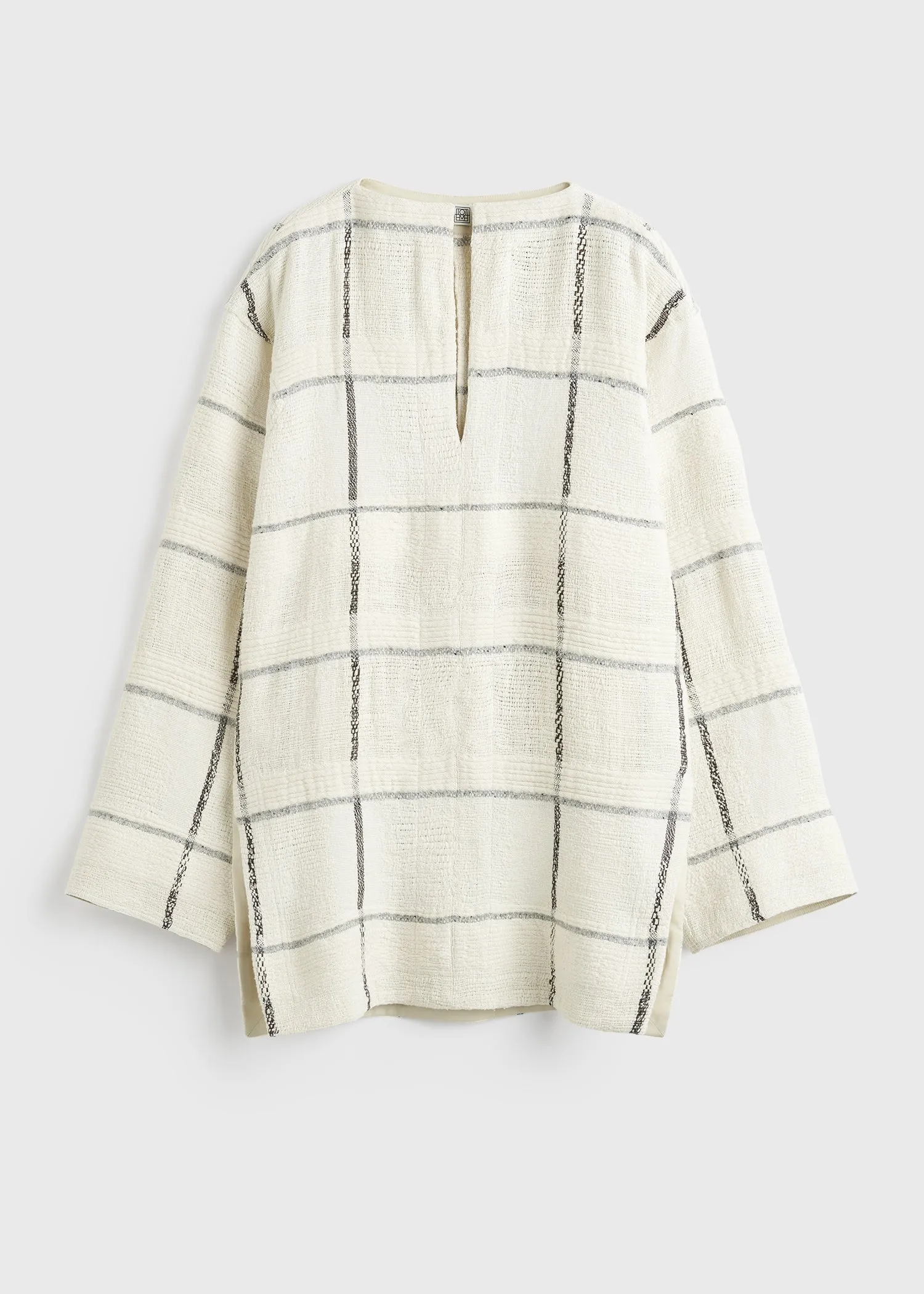 Windowpane-check tunic ecru sold by Toteme product image thumbnail 5