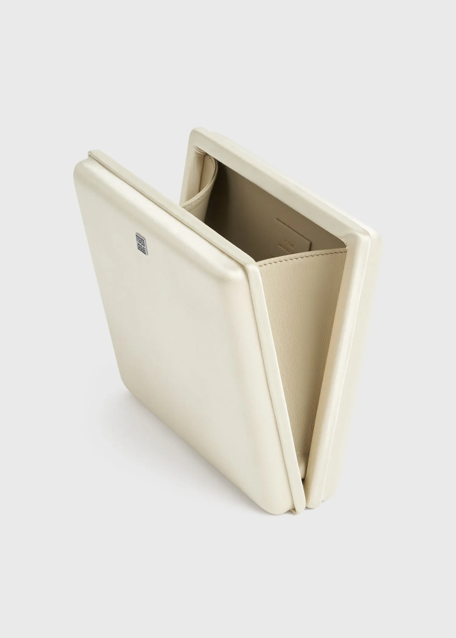 Satin box clutch ecru sold by Toteme product image thumbnail 4