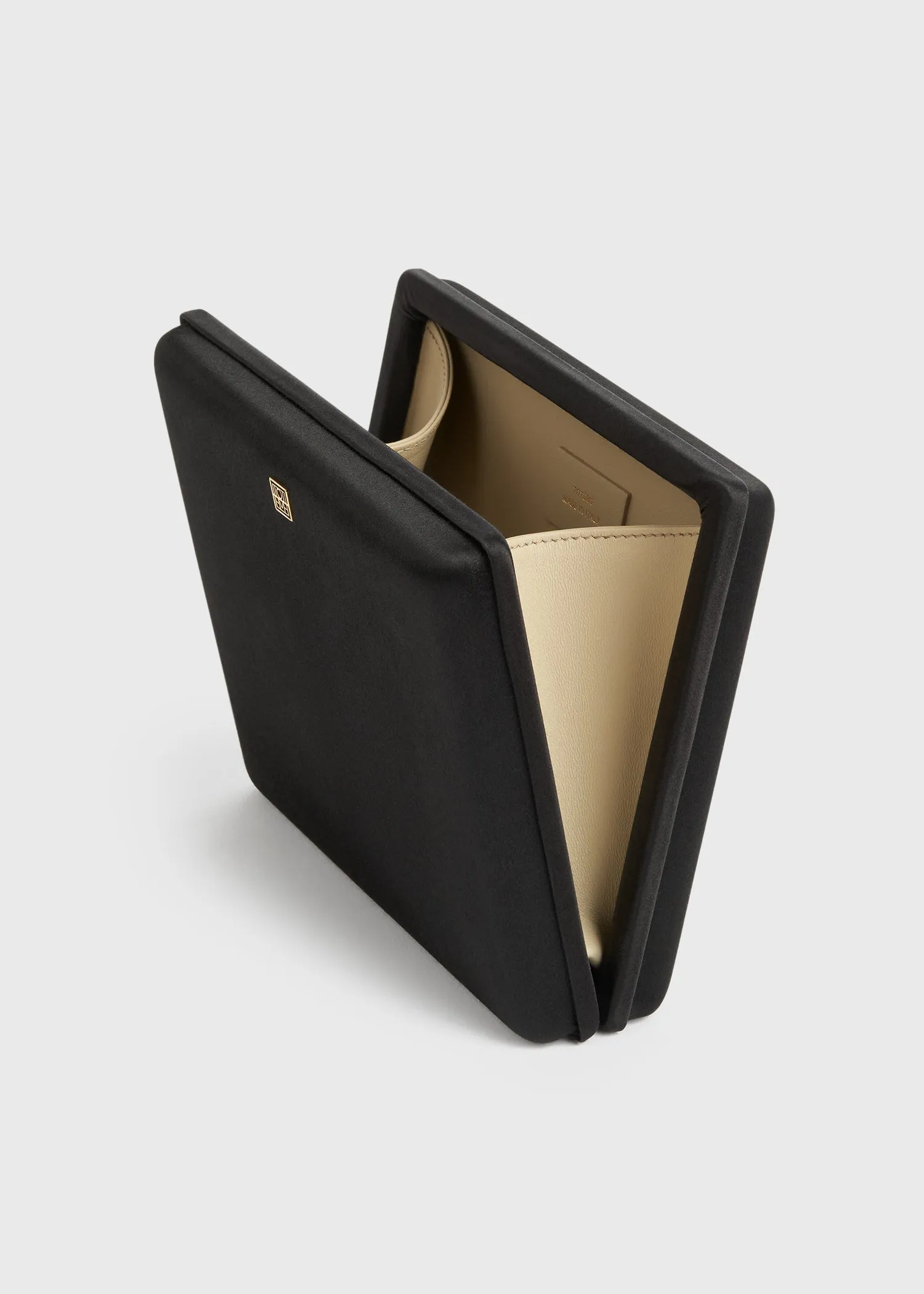 Satin box clutch black sold by Toteme product image thumbnail 5