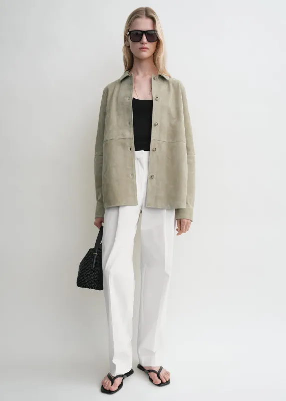 Soft suede shirt desert sold by Toteme