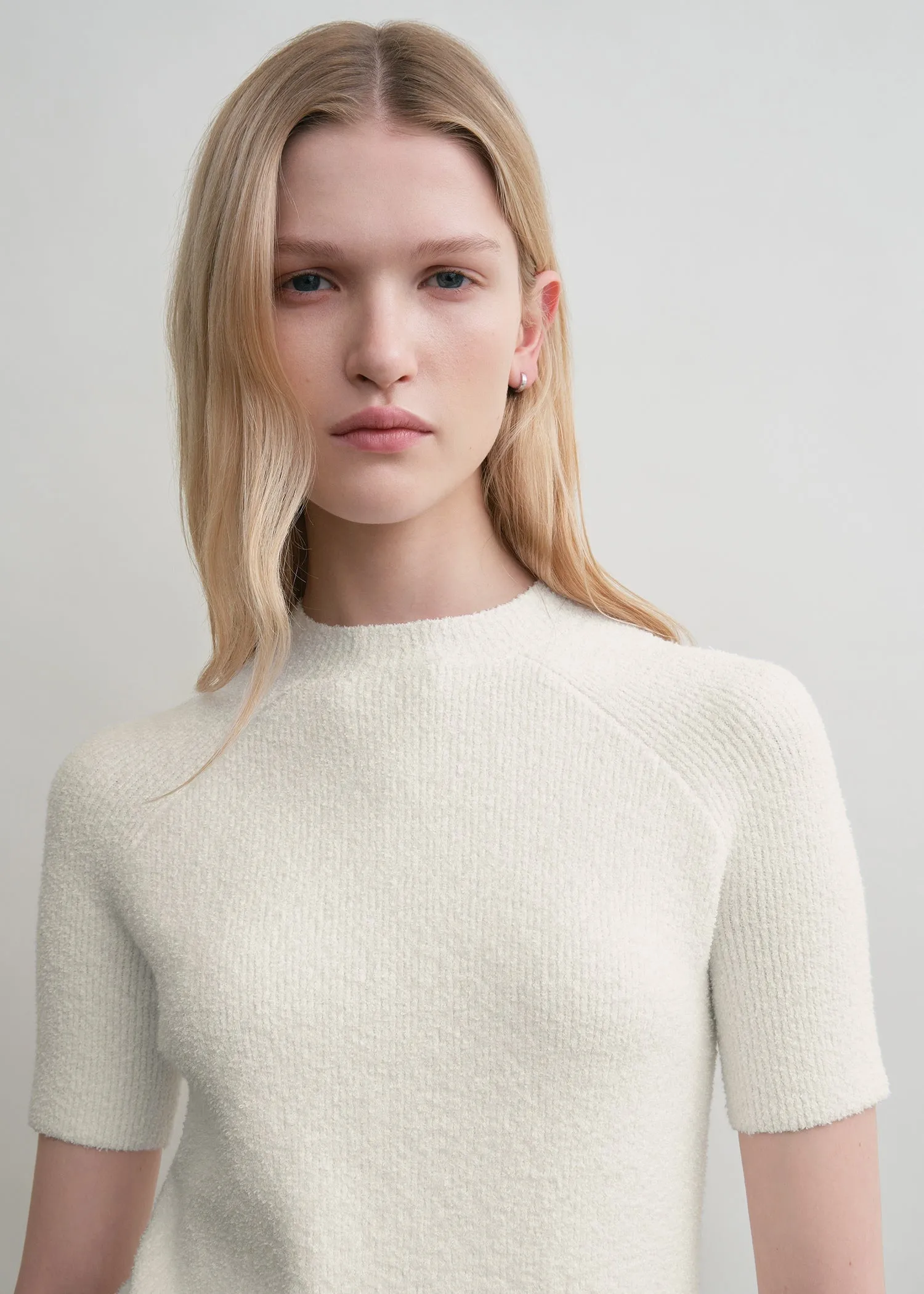 Raglan-sleeve terry knit white sold by Toteme product image thumbnail 4